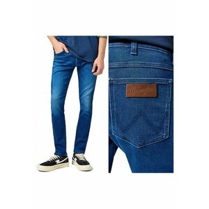 Blugi Barbati - Bryson - Slim Fit - Talie Medie - Fermoar - Lungi - 5 Buzunare - Bumbac - Albastru - Albastru imagine