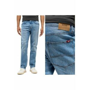 Blugi Barbati - Orlando Slim - Slim Fit - Talie Medie - Fermoar - Lungi - 5 Buzunare - Bumbac - Albastru - Albastru imagine