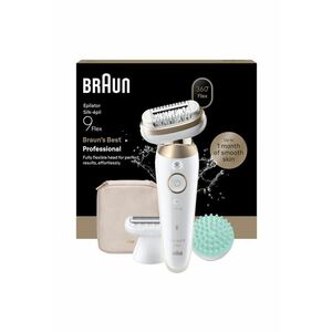 Epilator Silk-épil 9 9-030 3D Flex 360° - Wet & Dry - Smart Touch - - Alb/Auriu imagine