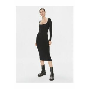 Rochie tricotata de dama negru - fabricata din material de calitate - imagine