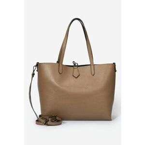 Geanta shopper de piele cu etui interior - Maro imagine