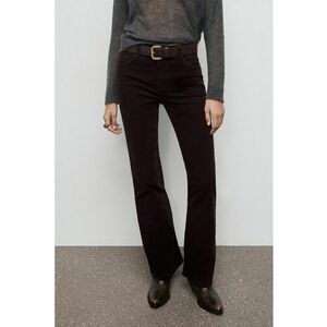 Blugi cu croiala ampla si talie inalta - Maro inchis imagine