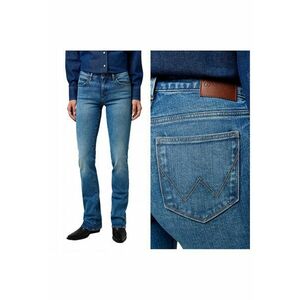 Blugi Dama - Bootcut - Bootcut - Talie Medie - 5 Buzunare - Fermoar - Lungi - Bumbac - Albastru - Albastru imagine