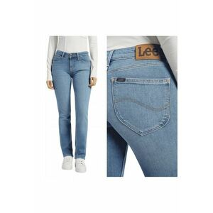 Blugi Dama - Marion - Straight Fit - Talie Inalta - 5 Buzunare - Fermoar - Lungi - Bumbac - Albastru - Albastru imagine