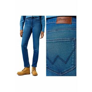 Blugi Dama - Straight - Straight Fit - Talie Inalta - 5 Buzunare - Fermoar - Lungi - Bumbac - W27-L32 US - Albastru imagine