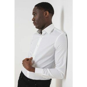 Camasa slim fit Hank Kent - Alb optic imagine