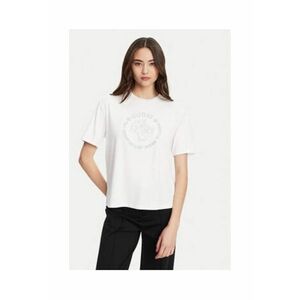 Tricou regular fit din viscoza cu logo brodat pe piept imagine