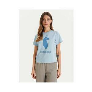 Tricou dama albastru - 100% bumbac - imagine