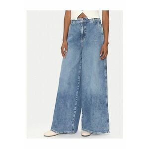 Blugi dama model wide-leg - bleumarin imagine