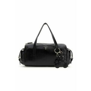 Geanta de piele ecologica cu bareta de umar si accesoriu detasabil Kassie - Negru imagine