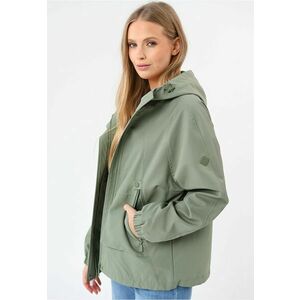Jacheta lejera de primavara cu gluga si indichere cu fermoar - J-Afinis - verde - Verde imagine