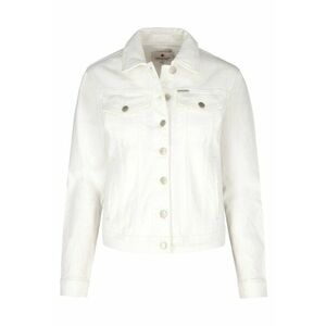 Jacheta scurta din denim cu nasturi - cu buzunare - J-Nala - alb crem imagine