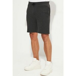 Pantaloni scurti din amestec de bumbac cu buzunare laterale - Gri inchis imagine