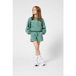 Bluza de trening cu logo si maneci bufante - Verde deschis imagine