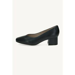 Pantofi de piele cu toc masiv - Gri antracit imagine