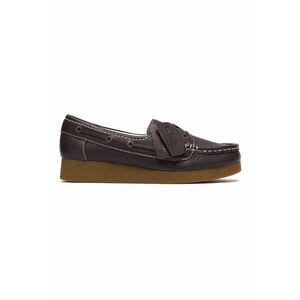 Mocasini de piele Wallabees - Maro cognac imagine