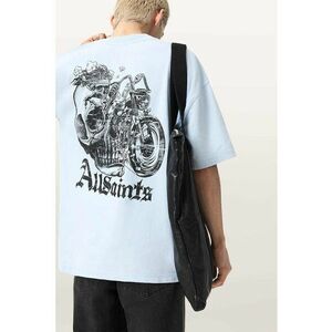 Tricou lejer cu imprimeu pe partea din spate - Albastru glaciar imagine