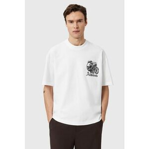 Tricou lejer cu imprimeu pe partea din spate - Alb imagine
