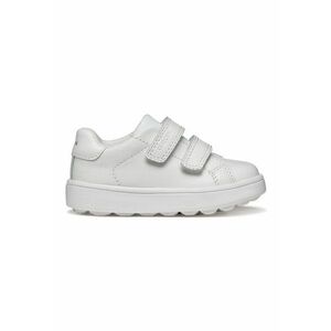Pantofi sport Minicub de piele si material textil cu velcro - Alb imagine