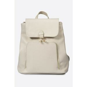 Rucsac din piele cu clapa - Bej deschis imagine