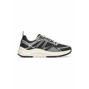 Pantofi sport cu insertii din material textil - Gri antracit imagine