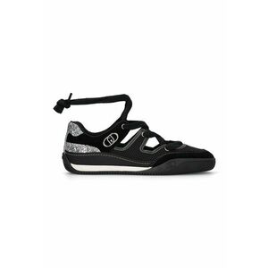 Pantofi sport cu decupaje - Negru/Argintiu imagine