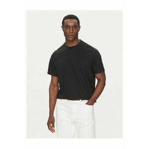 Tricou barbat - negru - bumbac - uni imagine