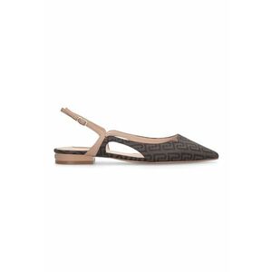 Pantofi sling back cu model - Maro inchis imagine