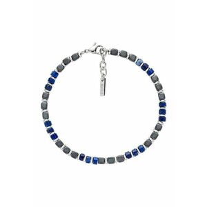 Bratara cu lapis lazuli - Albastru/Argintiu imagine