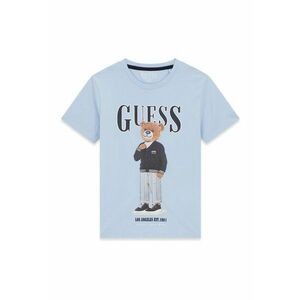Tricou regular fit cu decolteu la baza gatului - Albastru pal imagine