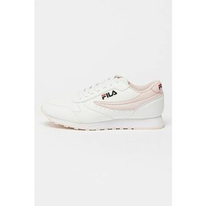 Pantofi sport low-cut de piele ecologica Orbit - Alb/Roz pastel imagine