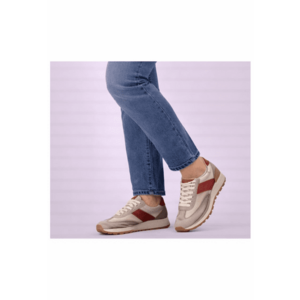 Pantofi sport - dama - KM9218 rosu - piele nabuc - Rosu imagine