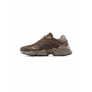 Pantofi sport 9060 low-cut cu garnituri din piele intoarsa - Maro inchis imagine