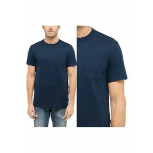 Tricou Barbati - Amado - Regular Fit - Maneca Scurta - Decolteu Rotund - Cu Logo - Bumbac - Design Clasic - M INTL - Albastru imagine