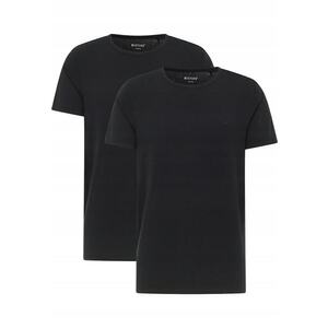 Tricou Barbati - Allen - Regular Fit - Maneca Scurta - Decolteu Rotund - Cu Logo - Bumbac - Design Clasic - 5XL INTL - Negru imagine