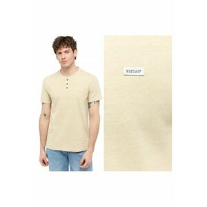 Tricou Barbati - Austin - Regular Fit - Maneca Scurta - Decolteu Rotund - Cu Logo - Bumbac - Design Clasic - M INTL - Bej imagine