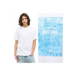 Tricou Barbati - Alvarado - Regular Fit - Maneca Scurta - Decolteu Rotund - Cu Logo - Bumbac - Design Clasic - 2XL INTL - Alb imagine
