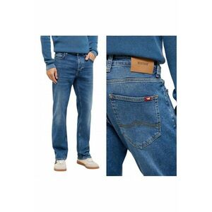 Blugi Barbati - Style Michigan Straight - Straight Fit - Talie Medie - 5 Buzunare - Fermoar - Lungi - Bumbac - Albastru imagine