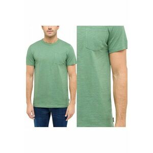 Tricou Barbati - Amado - Regular Fit - Maneca Scurta - Decolteu Rotund - Cu Logo - Bumbac - Design Clasic - M INTL - Verde imagine