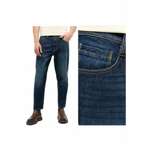 Blugi Barbati - Denver Cropped - Slim Fit - Talie Joasa - 5 Buzunare - Fermoar - Lungi - Bumbac - W36-L32 US - Albastru imagine