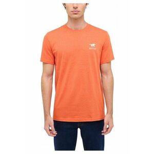 Tricou Barbati - Style Austin - Regular Fit - Maneca Scurta - Decolteu Rotund - Cu Logo - Bumbac - Design Clasic - M INTL - Portocaliu imagine