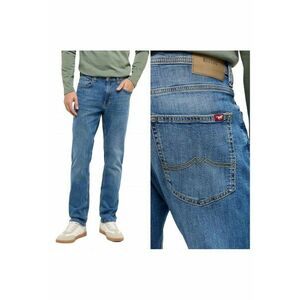 Blugi Slim Fit Talie Joasa - Albastru imagine