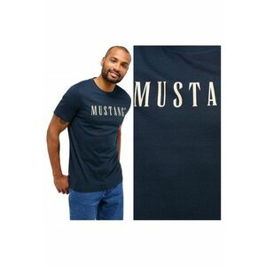Tricou Barbati - Austin - Regular Fit - Maneca Scurta - Decolteu Rotund - Cu Logo - Bumbac - Design Clasic - Albastru - Albastru imagine