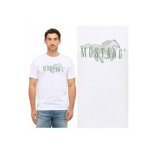Tricou Barbati - Austin - Regular Fit - Maneca Scurta - Decolteu Rotund - Cu Logo - Bumbac - Design Clasic - Alb - Alb imagine