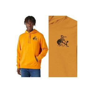 Hanorac Barbati - Logo Hoodie - Regular Fit - Cu Gluga - 2 Buzunare - Maneci Lungi - Bumbac - Fara Inchidere - Portocaliu - Portocaliu imagine