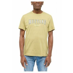 Tricou Barbati - Style Austin - Regular Fit - Maneca Scurta - Decolteu Rotund - Cu Logo - Bumbac - Design Clasic - Verde imagine