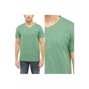 Tricou Barbati - Amado - Regular Fit - Maneca Scurta - Decolteu Rotund - Cu Logo - Bumbac - Design Clasic - M INTL - Verde imagine