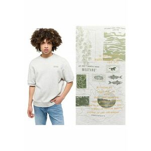 Tricou Barbati - Alvarado - Regular Fit - Maneca Scurta - Decolteu Rotund - Cu Logo - Bumbac - Design Clasic - M INTL - Gri imagine
