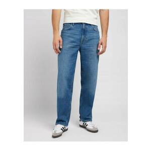Blugi Barbati - Asher - Loose Fit - Talie Inalta - 5 Buzunare - Fermoar - Lungi - Bumbac - W36-L32 US - Albastru imagine