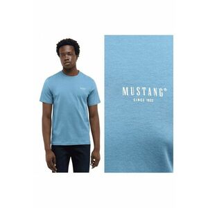 Tricou Barbati - Style Austin - Regular Fit - Maneca Scurta - Decolteu Rotund - Cu Logo - Bumbac - Design Clasic - 6XL INTL - Albastru imagine